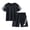 Black, variant on Boys Sports Suit Summer Solid Color Quick Drying Mesh Short Sleeved Set Childrens Basketball Suit Two Piece Set