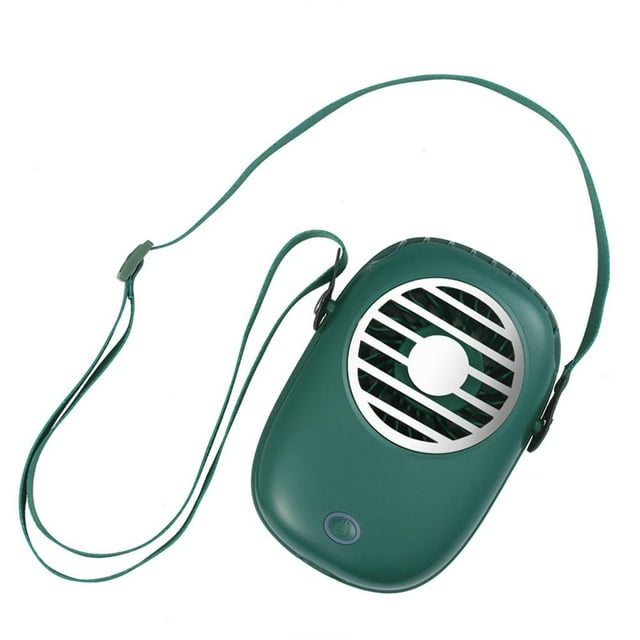 Ventilador portátil manos libres, mini ventilador personal USB recargable plegable portátil Verde