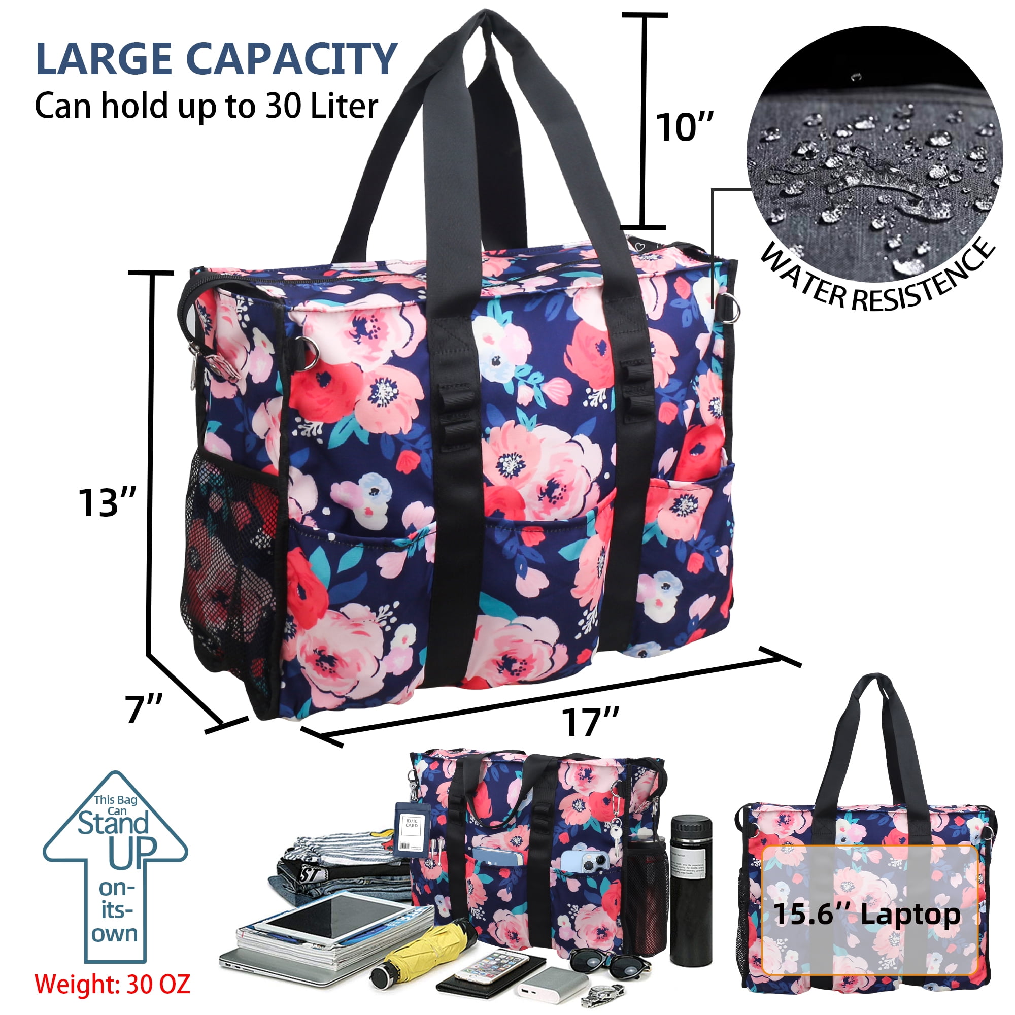 Nurse Bags for Work Nursing Bag Multiple Pockets Waterproof Organizing Zip Top Clinical Bag for Nursing Students Home Health Walmart