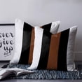 thumbnail image 2 of 14x14 Pillow Covers Set of 2, Brown Black White Throw Pillow Covers Decorative Couch Cushion Case, Contemporary Boho Modern Art Microfiber Square Pillowcases for Bedroom Car Living Room, 2 of 7
