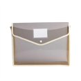 thumbnail image 1 of B5 Plastic Envelopes Document File Folders Snap Closure Bag School Office, 1 of 7