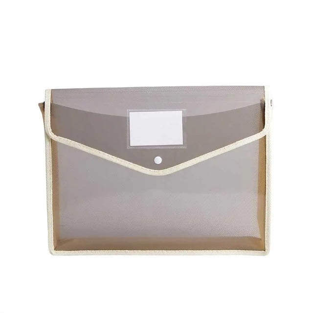 B5 Plastic Envelopes Document File Folders Snap Closure Bag School Office