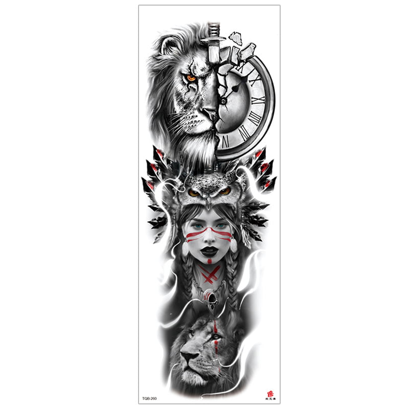 Unisex Large Full Arm Full Body Temporary Tattoo Velcro Waterproof Long  Lasting Super Camouflage Tattoo Stickers 