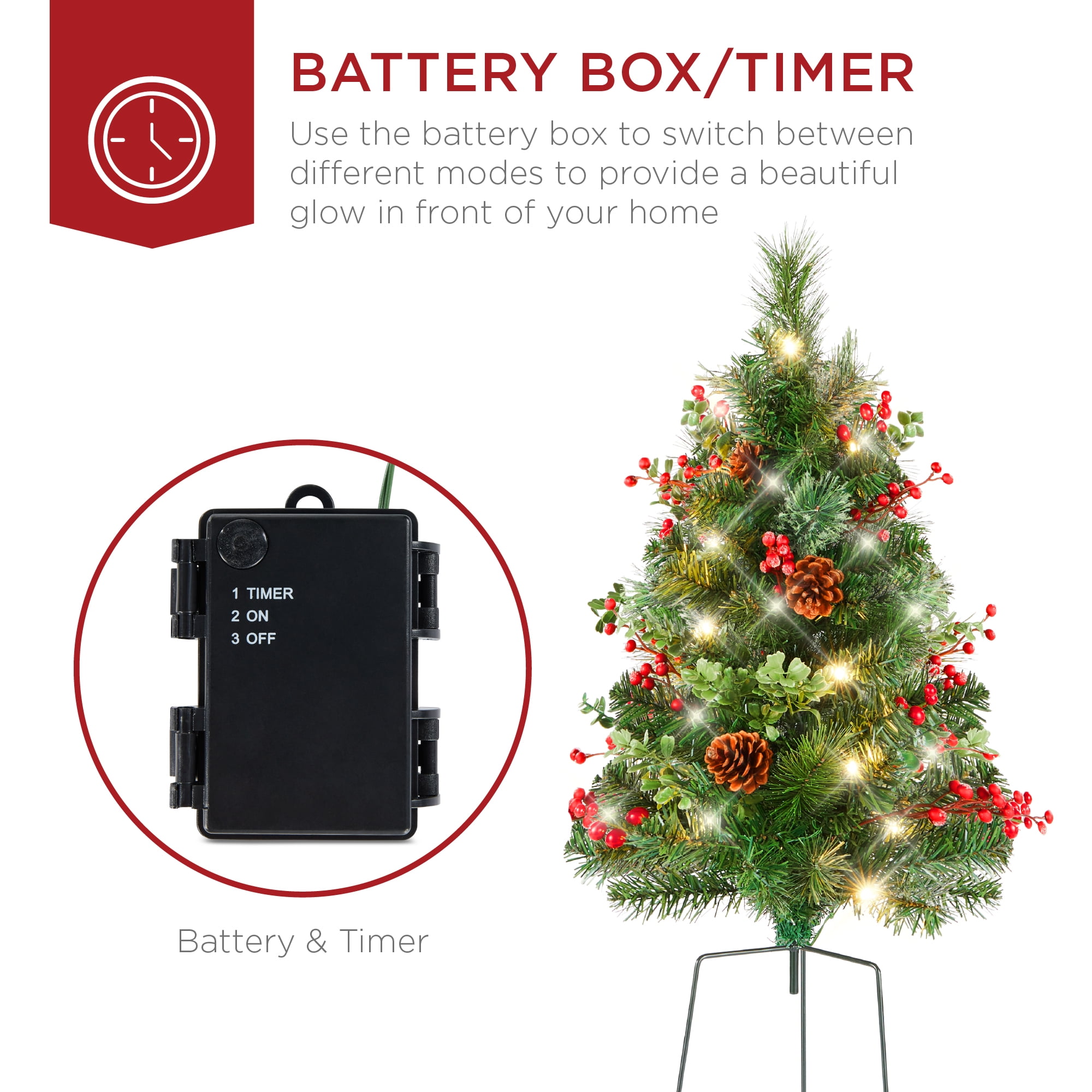100 LED Beerenlichter Mit Timer – Batteriebetrieben Für Weihnachtsbaum & Deko Drinnen & Draußen 100 LED Beerenlichter Mit Timer – Batteriebetrieben Für Weihnachtsbaum & Deko Drinnen & Draußen