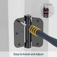 thumbnail image 6 of 3.5" Heavy Duty Self Closing Door Hinge with 5/8'' Radius Corners, UL Listed, Door Spring Hinge with Adjustable Tension for Interior Door, Applicable to Left & Right Hand Door, Matte Black, 4 Pack, 6 of 7