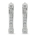 thumbnail image 2 of Diamond 1/5 Ct.Tw. Hoop Earrings in 10K White Gold, 2 of 3