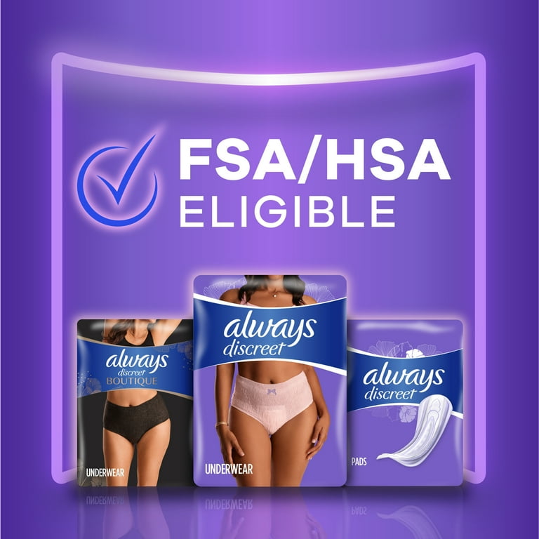 Always Discreet Adult Incontinence Underwear for Women, Size XL