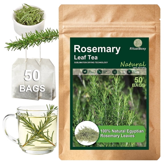RitualBoxy 100% Natural Rosemary Leaf Tea, 50 Bags