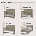 thumbnail image 4 of Child Craft Denman 4-in-1 Convertible Crib, Craftsman Panel Design, 2 Mattress Heights, Crescent Gray, 4 of 8