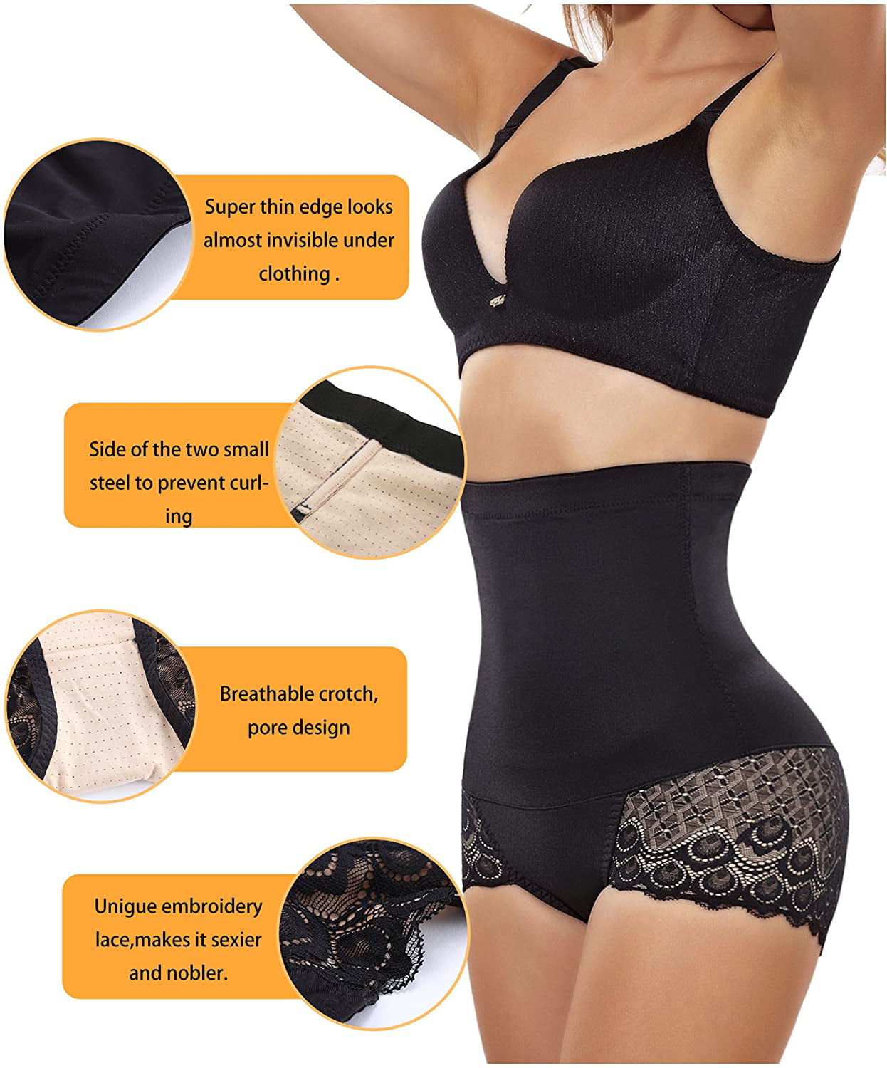 Buy ELEG & STILANCE Tummy Tucker Women Shapewear With Anti Rolling Wired  High Waist Seamless Highly Comfortable Elastic Stretchable Belly Shaper  Dress Thigh Slimming Underwear Body Stomach Hips Shaper at