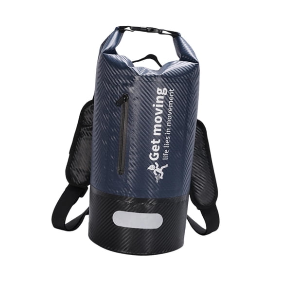 Almencla Waterproof Dry Bag Dry Pack Floating Backpack for Camping Kayaking Men/Women Blue