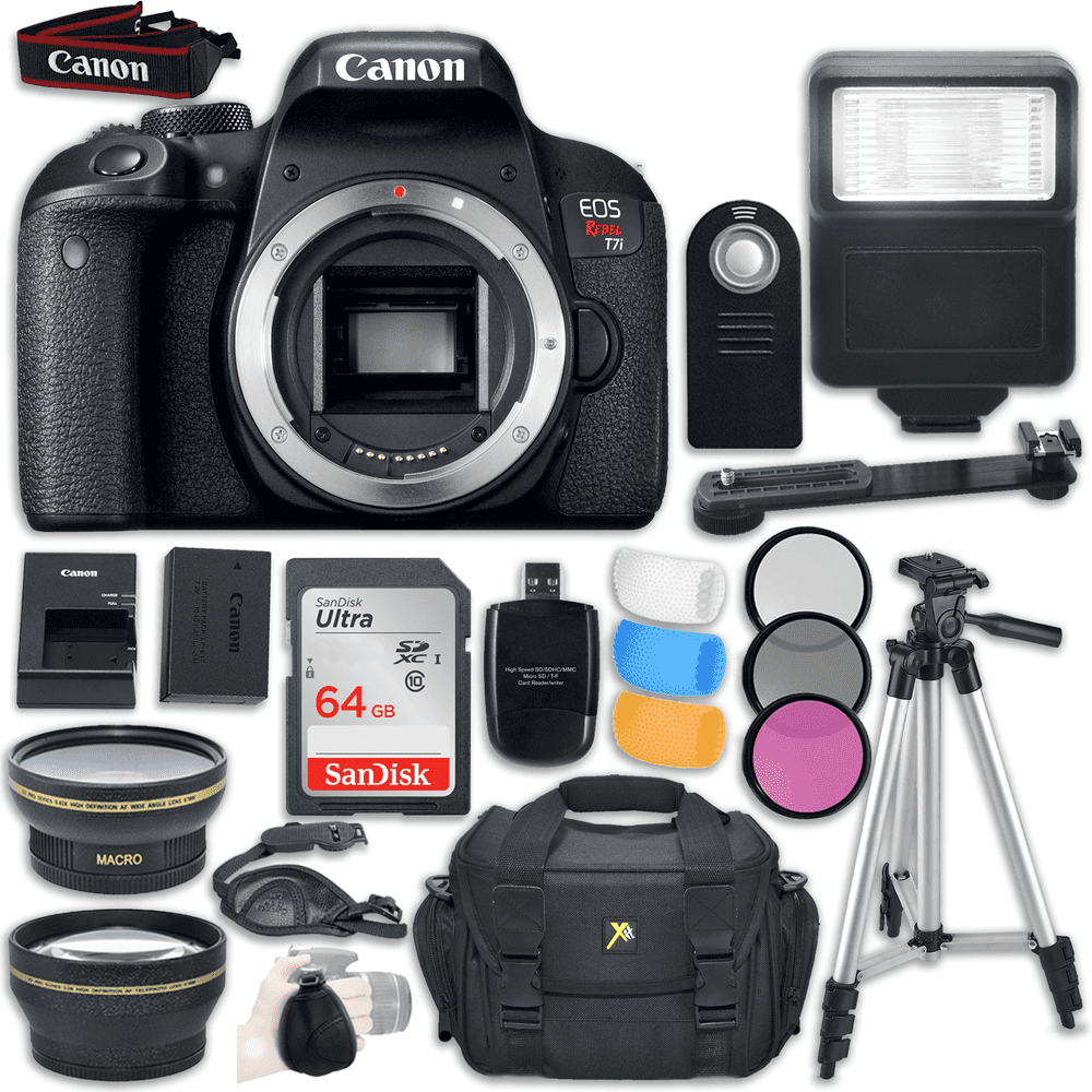 Canon EOS Rebel T7i DSLR Camera (Body Only) W/ 64GB Supreme Bundle