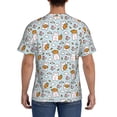 thumbnail image 3 of Vsdgher Carrot Rabbit Print Men's Dry Fit Mesh Athletic Shirts Moisture Wicking Tennis T-Shirt Tops, 3 of 9