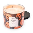 thumbnail image 3 of Mainstays 3-Wick Pumpkin Spice Scented Candle with Halloween Wrap, 13 oz, 3 of 9