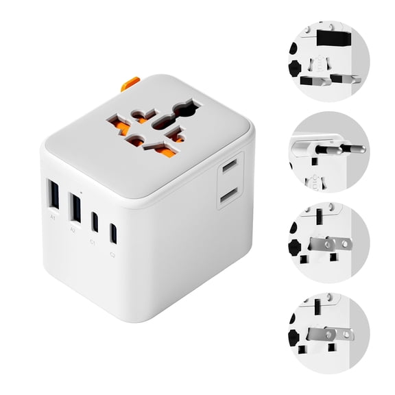 TESSAN Universal Travel Plug Adapter, 2 AC & 4 USB (2 USB-C) for Worldwide