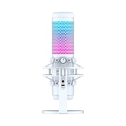 Open Box HyperX QuadCast S RGB USB Condenser Microphone with Shock Mount and Pop Filter for Gaming, Streaming, Podcasts, White