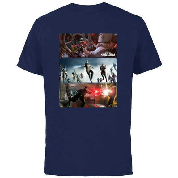 Star Wars The Mandalorian Season 3 The Return Concept Art - Short Sleeve Cotton T-Shirt for Adults - Customized-Navy