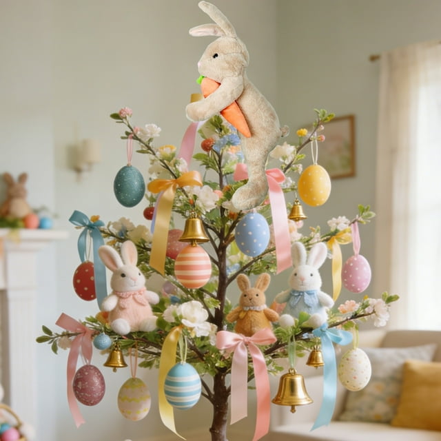 BotaniNest Whimsical Carrot Rabbit Home Décor Hanger With Top Star For Seasonal Charm And Cozy Interior