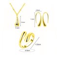 thumbnail image 6 of Yesbay 4Pcs/Set Women Jewelry Set Teardrop Shape Pendant Necklace Hook Earrings Opening Adjustable Bracelet Ring Set, 6 of 8