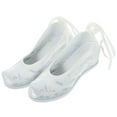 thumbnail image 3 of IDEANATEGRATE 1 Pair Vintage Style Shoe White Toe Non-slip Breathable for Women Hanfu Costume, 3 of 8