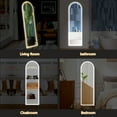 thumbnail image 6 of CONCETTA 71"x 26" Arched Full Length Mirror with LED Lights, Lighted Floor Mirror with Stand, 3 Color Lighting For Bedroom Dressing Room Cloakroom, White, 6 of 6