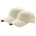 thumbnail image 1 of Men's And Women's 2PC Summer Casual Outdoors Solid Color Sports Summer Hat Baseball Cap, 1 of 3