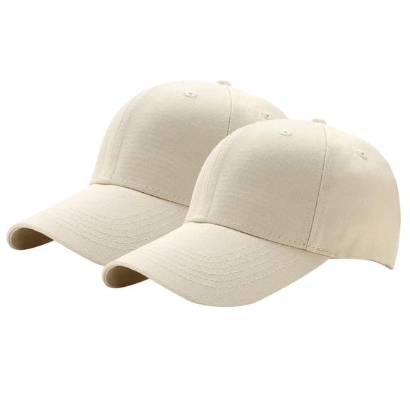 Hats for Women Baseball Cap, Beige Men's And Women's 2PC Summer Casual Outdoors Solid Color Sports Baseball Cap, Womens Baseball Cap, One Size, Baseball Caps Woman, Cute Baseball Caps for Women