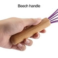 thumbnail image 4 of Hariumiu Kitchen 10 Inch Wooden Handle Silicone Whisk Reusable Labor-saving Egg Beater for Whisking, Beating, Blending Ingredients, Mixing Sauces, 4 of 10