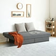 thumbnail image 2 of Topbuy 3-Seat Adjustable Sofa Bed Long Sofa with 2 Drawer with 3 Adjustable Angles, 2 of 7
