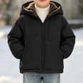 thumbnail image 2 of ITSAME Boys Fleece Lined Hooded Puffer Jacket (2-9) Zip Up Long Sleeve Winter Warm Coat with Pockets Size 2T, 2 of 9