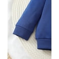 thumbnail image 6 of 2T Toddler Baby Boys Clothes Baby Boys Tops 2-3T Toddler Boys Long Sleeve Round Neckline Solid Color Tops Blue, 6 of 7