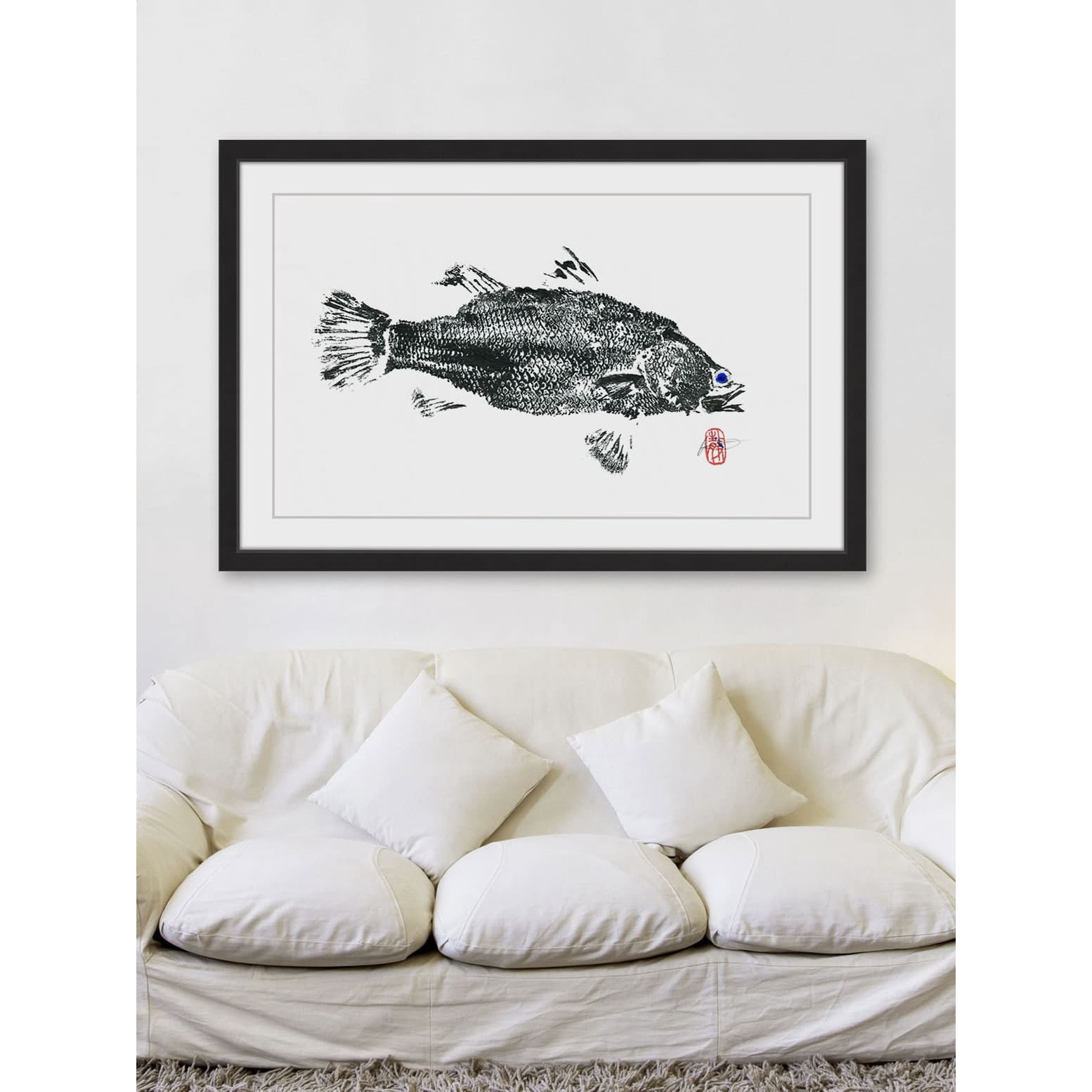 "Barramundi Solitaire" Framed Painting Print