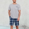thumbnail image 2 of GYUJNB Ensemble de Pyjama pour Hommes à Manches Courtes, Pyjama pour Hommes Doux et Confortable, Ensemble de Vêtements de Nuit pour Hommes avec Poches, 2 of 5