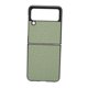 thumbnail image 1 of Funda protectora de piel sintética resistente a arañazos para Galaxy Z FLIP 3, color verde, 1 of 14