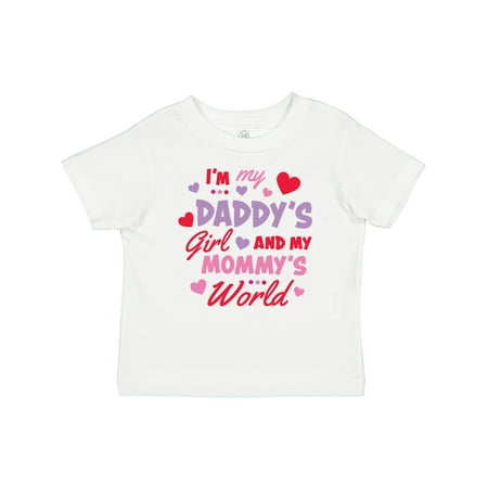 

Inktastic Valentine s Day I m My Daddy s Girl and My Mommy s World Gift Baby Girl T-Shirt