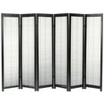thumbnail image 2 of Oriental Furniture 6 ft. Tall Adjustable Shutter Room Divider Black 6 Panel, 2 of 6