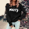 thumbnail image 4 of Sweaters for Women 2025 Christmas Merry Fall Winter Long Sleeve Crewneck Festive Jumper Top Womens Pullover Sweaters, 4 of 8