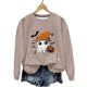 thumbnail image 2 of Heisall Womens Hoodies Halloween-themed Sparkling Print Round Neck Long Sleeve Fleece-lined Casual Sporty Fashion Sweatshirts, 2 of 9