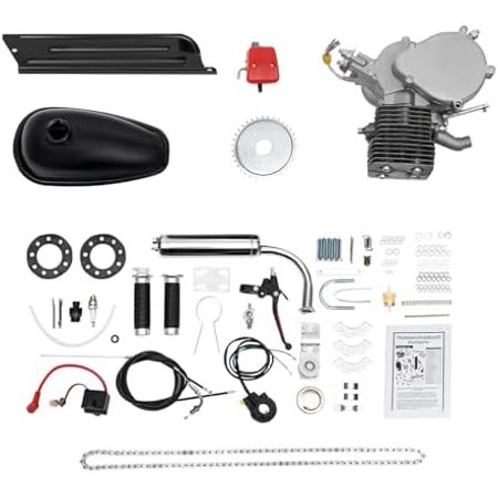 DNYSYSJ 100cc 2-Stroke Bicycle Bike Engine Kit Gas Petrol Motorized Bicycle Kit Bicycle Engine Conversion Kit Bike Motor Kit Modified Set for 26"/28" Bikes Motorized