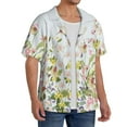 thumbnail image 2 of Fotbe hummingbird in floral Print Short Sleeve Button Down Shirts for Men Casual Summer Beach Wrinkle Free Shirt-XX-Large, 2 of 5