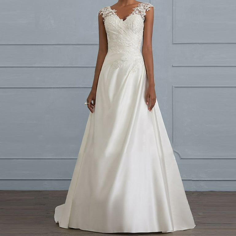 IDALL Wedding Guest Dresses,Prom Dresses Women Fashion Solid Lace Patchwork Sleeveless Party Long V-Neck Cocktail Dress Maxi Dresses,Formal Dresses,Graduation Dress White Dress 2XL - Walmart.com IDALL Wedding Guest Dresses,Prom Dresses Women Fashion Solid Lace Patchwork Sleeveless Party Long V-Neck Cocktail Dress Maxi Dresses,Formal Dresses,Graduation Dress White Dress 2XL - Walmart.com