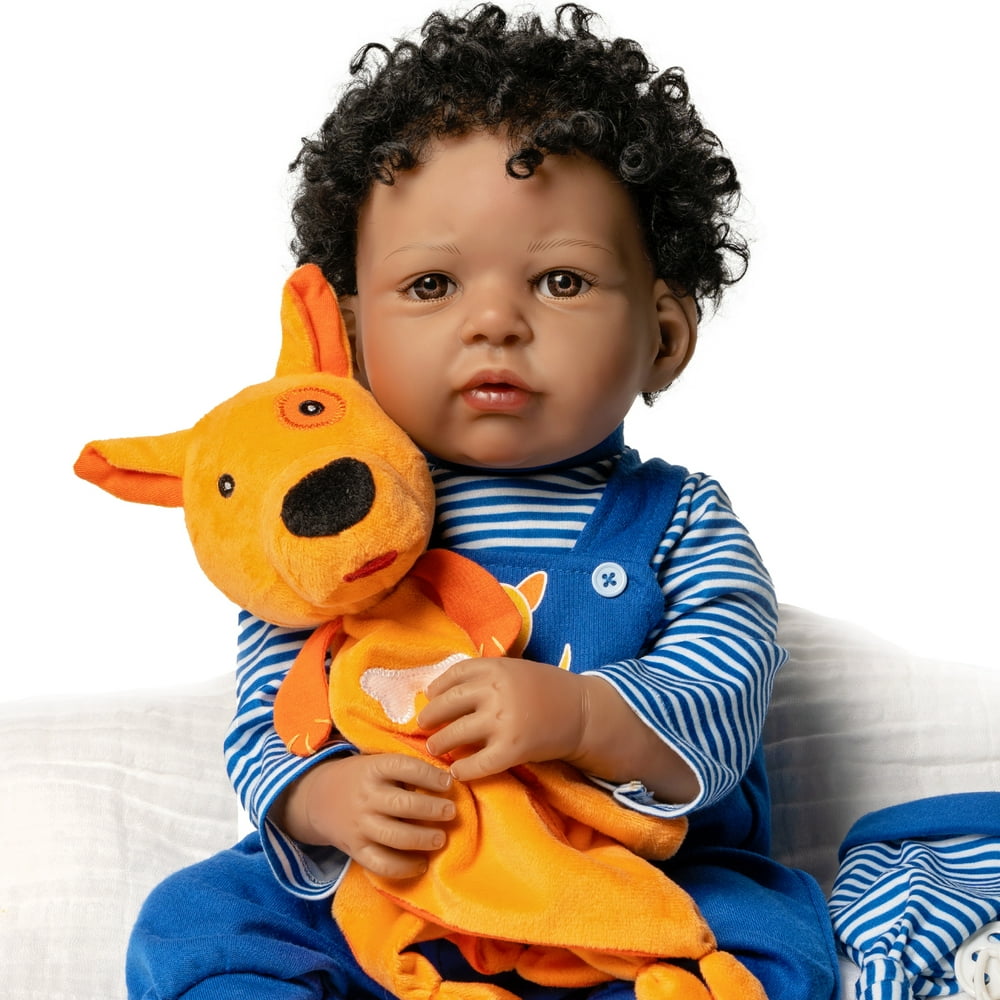 Paradise Galleries Realistic Black Toddler Boy Doll Puppy Pal, 7