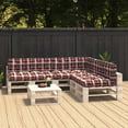 thumbnail image 1 of vidaXL Pallet Sofa Cushions 7 pcs Red Check Pattern, 1 of 5