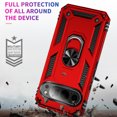 thumbnail image 5 of Decase Compatible with Google Pixel 9 / 9 Pro Case+1-Pack Tempered Screen Protector, Military Grade Drop Protection Cover with 360° Rotating Kickstand, Heavy Duty Shockproof Phone Case,Red, 5 of 6