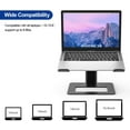 thumbnail image 3 of Besign LSX3 Aluminum Laptop Stand, Ergonomic Adjustable Notebook Stand, Riser Holder Computer Stand Compatible with Air, Pro, Dell, HP, More 10-15.6" Laptops (Black), 3 of 8