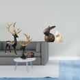 thumbnail image 2 of Conjunto de escultura de resina de reno y alce y estatua de cerámica para mueble de mesa, boda, inauguración de la casa, colección de decoración de ja, 2 of 8