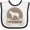 White and Black, variant on Inktastic Husky Dog I Love Huskies Boys or Girls Baby Bib
