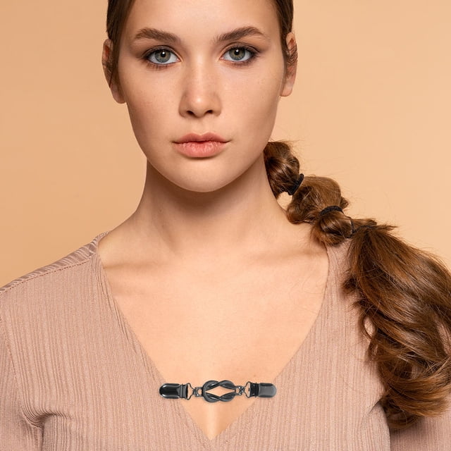 Hytrove 4Ud Clips Para Suéter Con Estilo Retro Y Para Fijar Chalinas Y Cuellos Multicolor