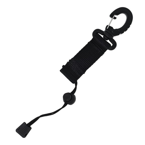 Scuba Diving Webbing Octopus Holder w/ Clip, Black