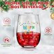 thumbnail image 4 of copas de vino sin tallo navideñas Let It Snow, copa de vino con forma de árbol de Navidad, copa de vino de 12 oz, regalos de cumpleaños de Navidad para mujeres, hombres, familiares y amigos, 4 of 8